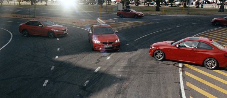 Driving pleasure captured on film: The BMW 235i Coupe at the Drift Mob shoot in Cape Town. 